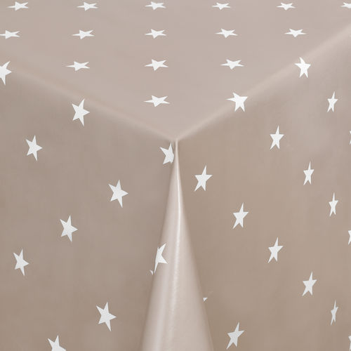Wachstuch Rolle 140 cm Breite Sterne auf hellbraun 01280-08 Weihnachten Rollenware