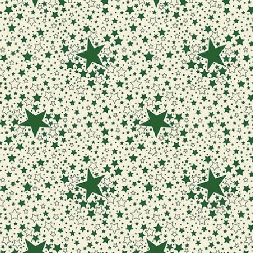 Wachstuch Rolle 140 cm Breite P226-4 Weihnachten Rollenware Sterne grün auf weiss