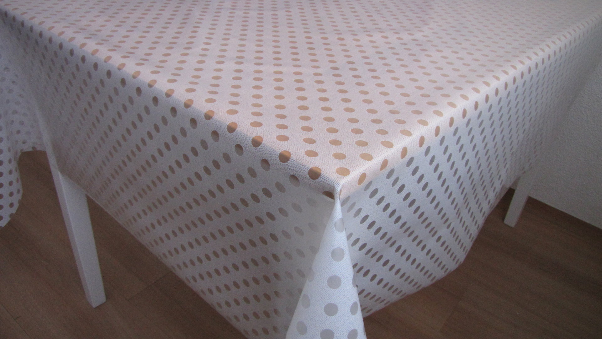 Tischdecke transparent bedruckt gepunktet Punkte 102 Meterware Tischfolie Tischschutz